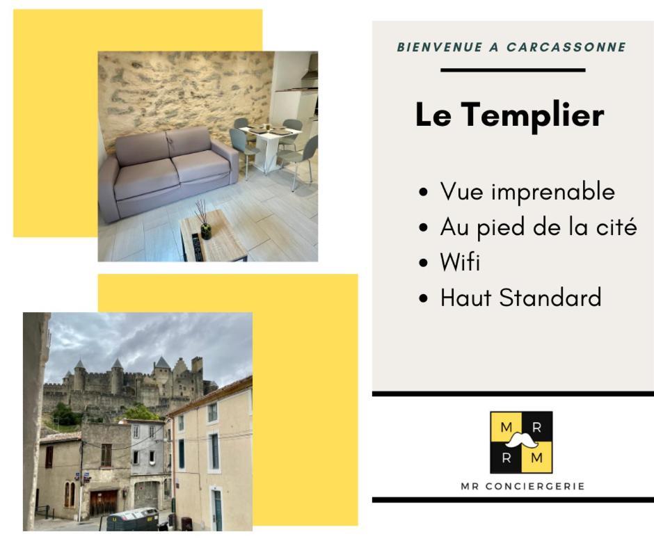 Le Templier Vue Cite Pied Cite Medievale Neuf 카르카손 외부 사진